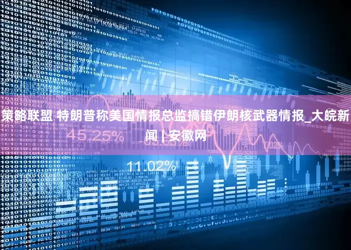 策略联盟 特朗普称美国情报总监搞错伊朗核武器情报_大皖新闻 | 安徽网